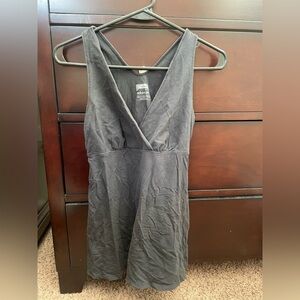 Black V-neck tank